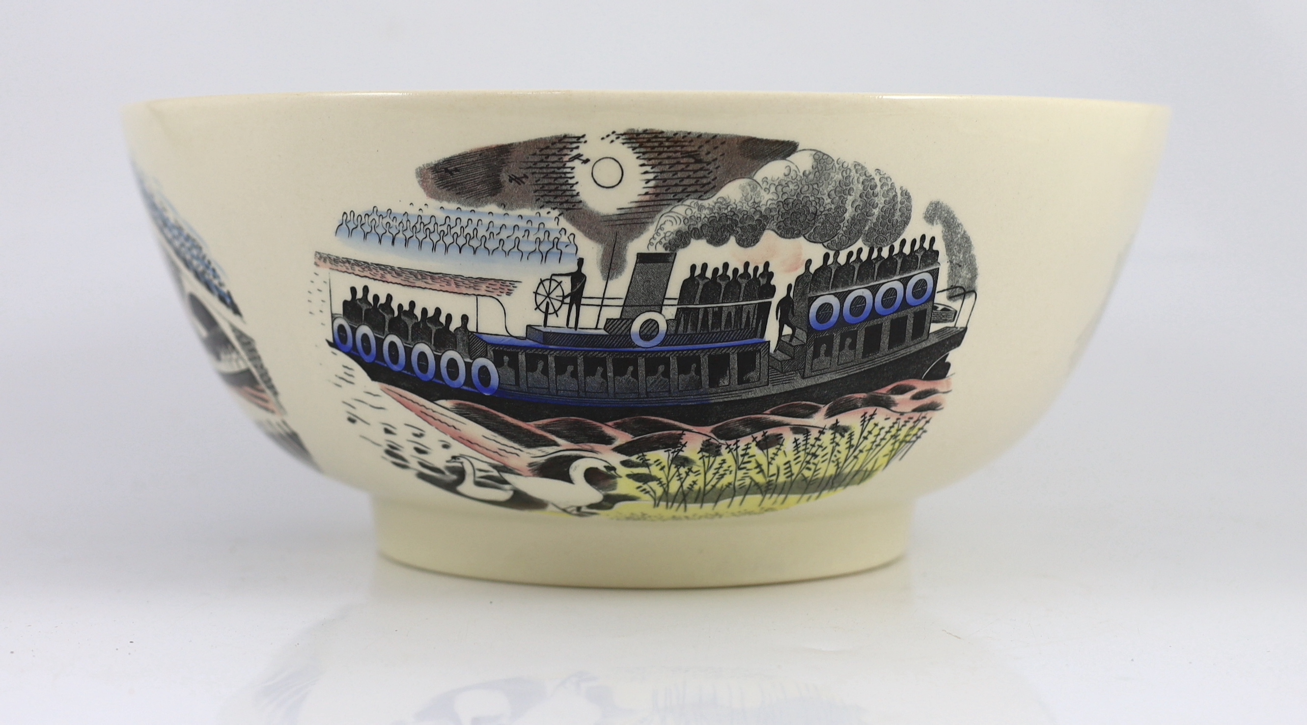 A Wedgwood ‘The Boat Race’ bowl, designed by Eric Ravilious